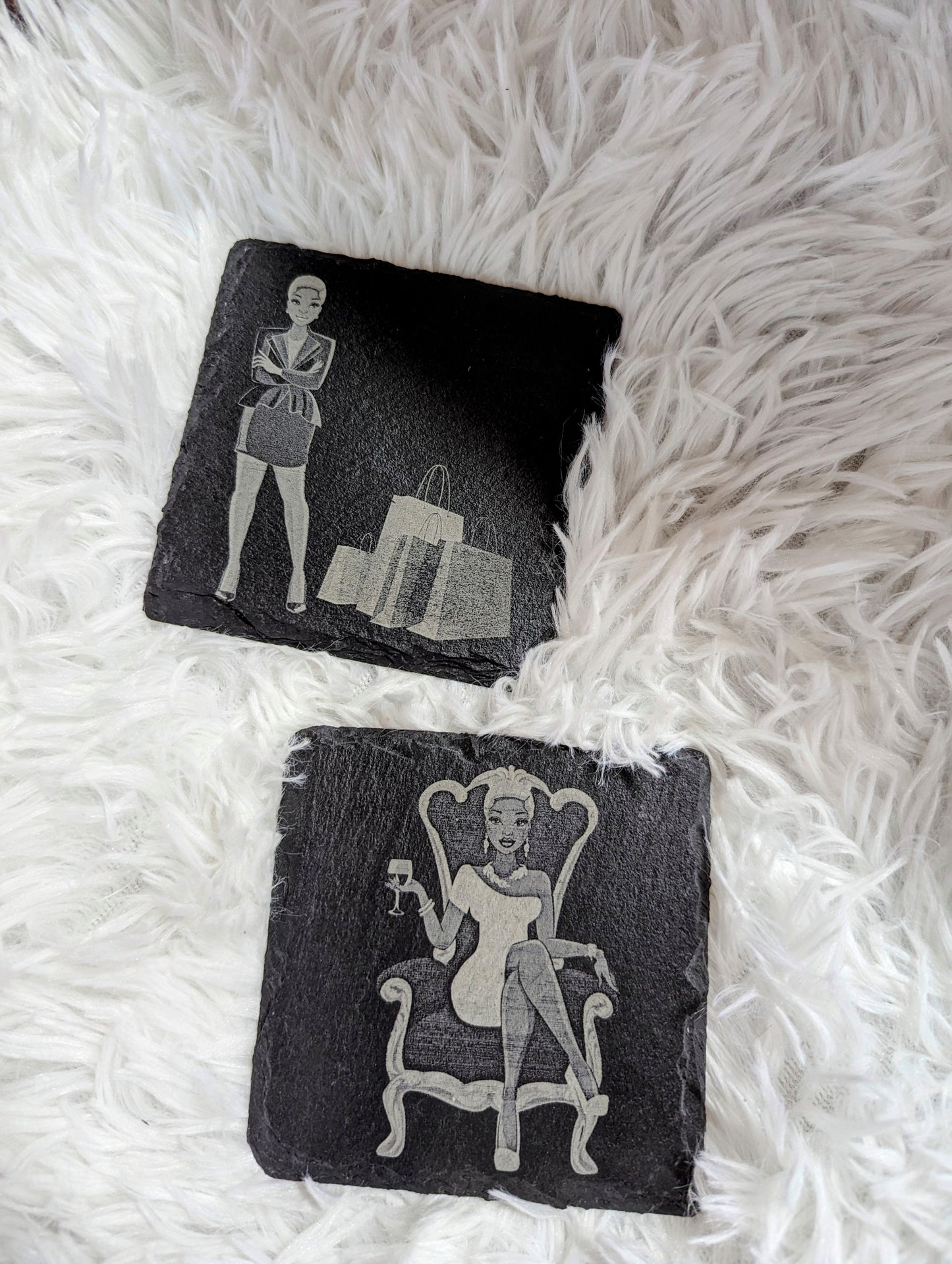 Custom Slate Coaster Set-O
