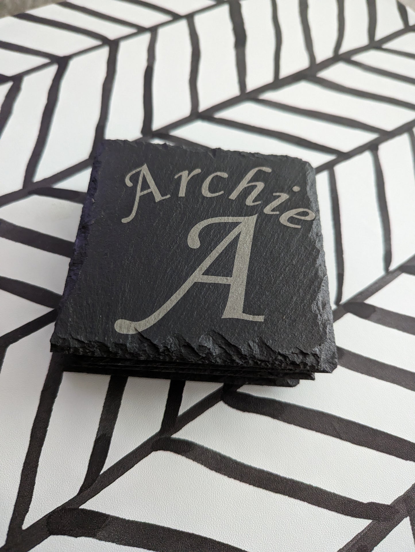 Custom Slate Coaster Set-O