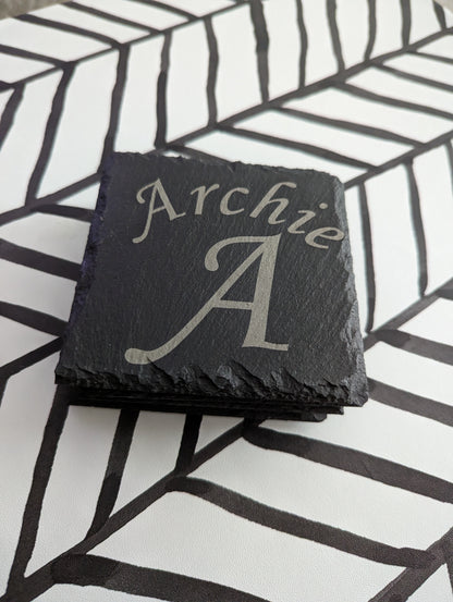Custom Slate Coaster Set-O