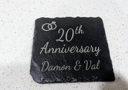 Custom Slate Coaster Set-O