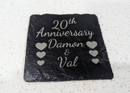 Custom Slate Coaster Set-O