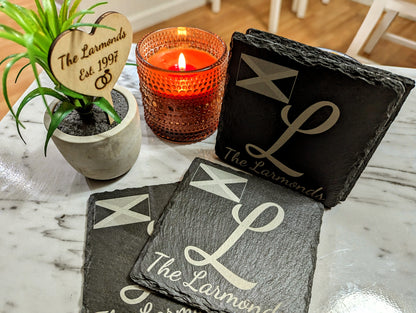 Custom Slate Coaster Set-O