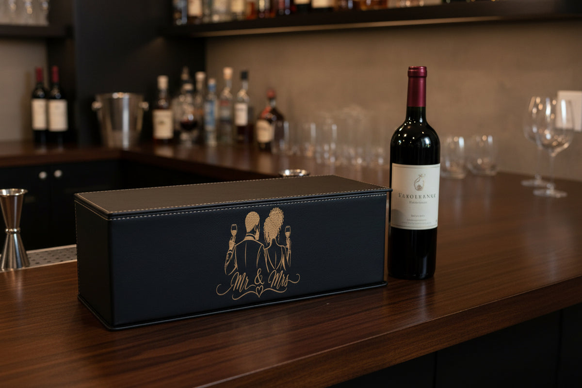 Leather Wine Box w/Accessories