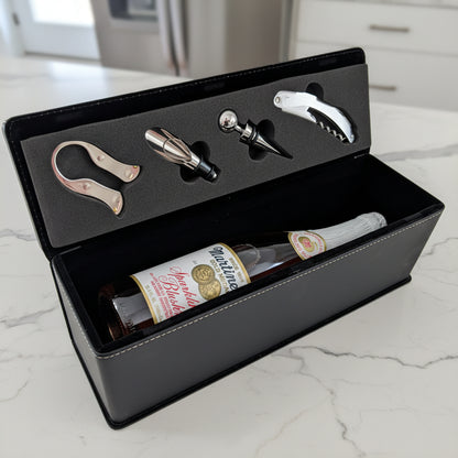 Leather Wine Box w/Accessories